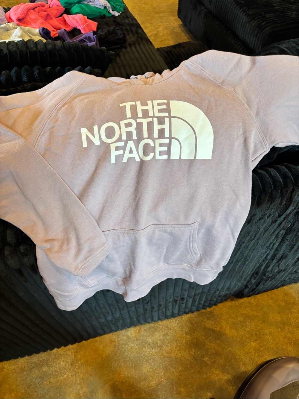 The North Face Lavender Pullover Hoodie with White Logo